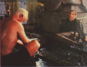 Deckard watches as Roy dies