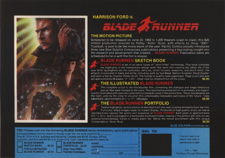 Blade Runner advertisement for other publications