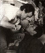 Ridley Scott directs Harrison Ford on the set of Blade Runner